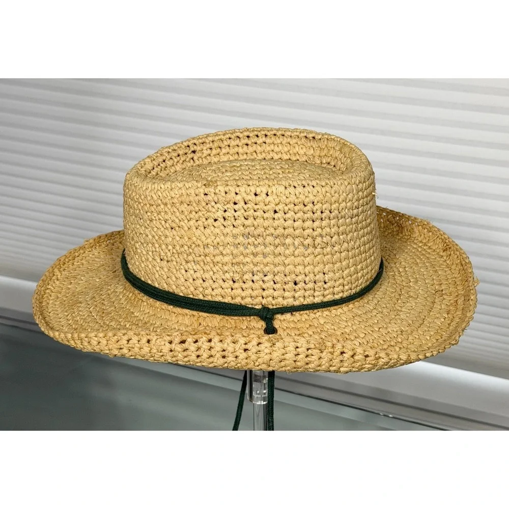 Scala Women's Crocheted Twisted Raffia Outback Beach Sun Hat High End Timeless